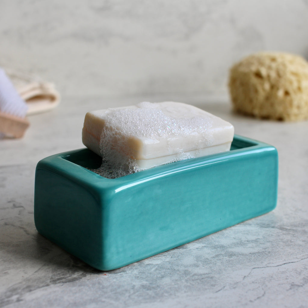london brick soap dish turquoise