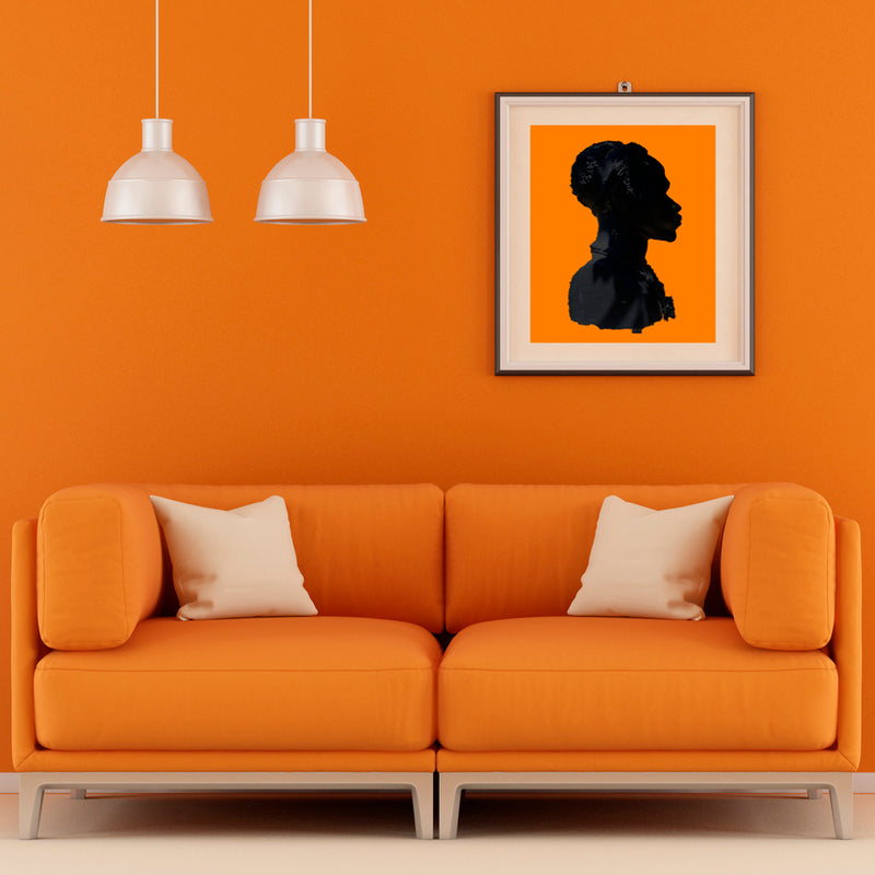 African Man Silhoette Wall Poster By Hershgold