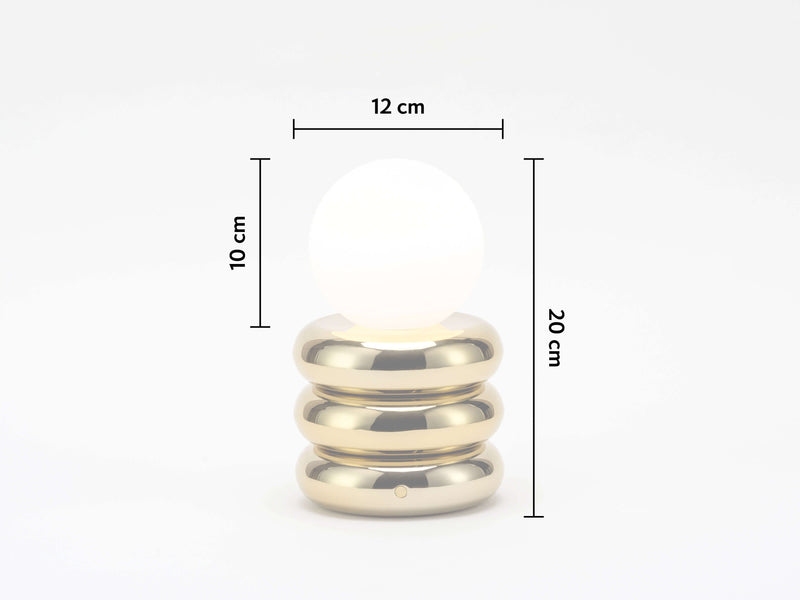 Glow Worm - Brass Rechargeable Table Lamp - Houeof.