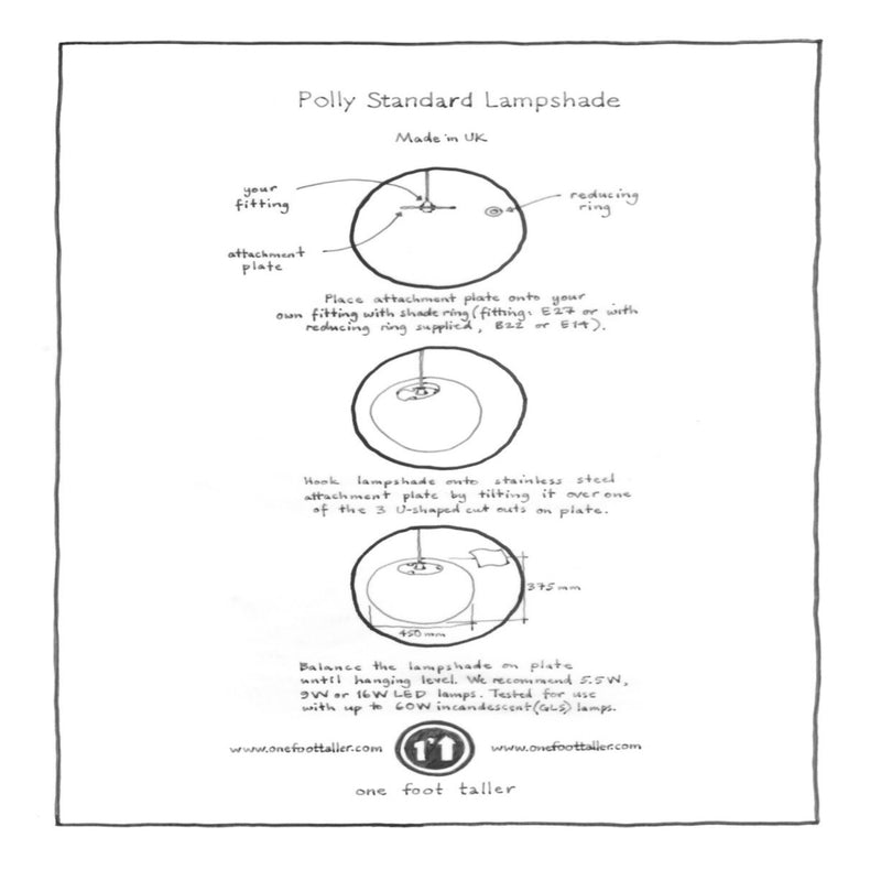 Polly Standard Lampshade Instructions