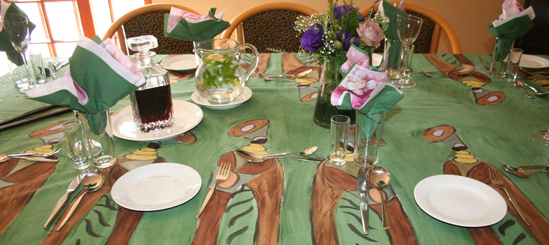 Ladies Of Africa Hand Painted Tablecloth