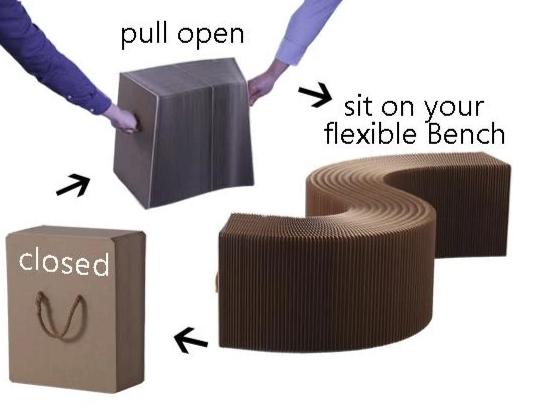 Paper Lounge Flexible Bench
