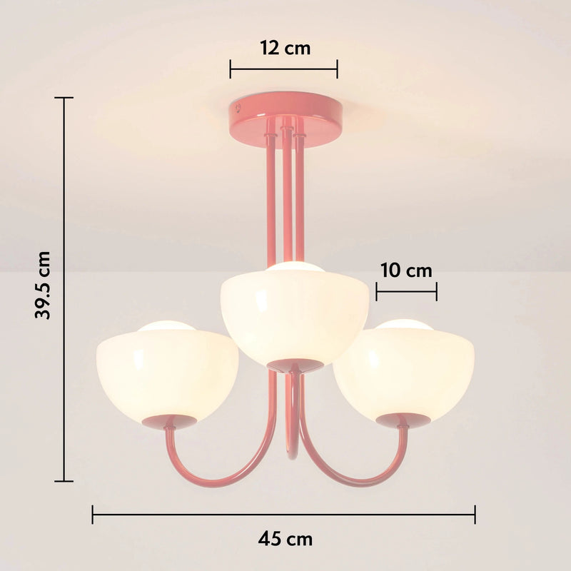 jam red three globe red light fitting from houseof