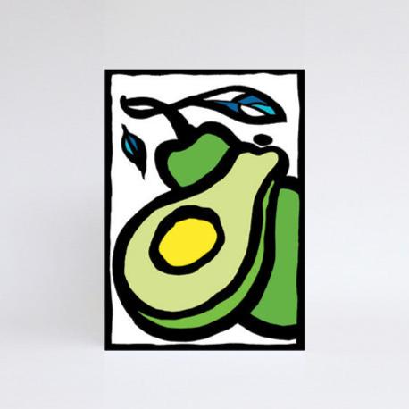 Juicy Avocado Greeting Card