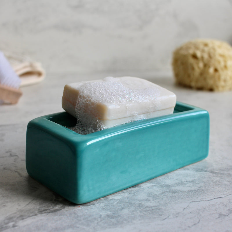 london brick soap dish turquoise