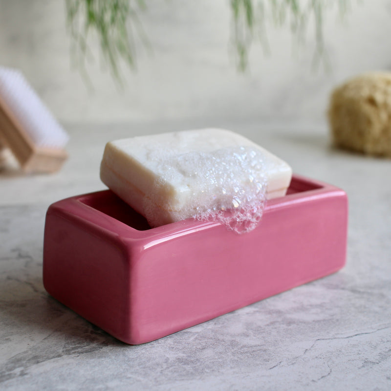 london brick soap dish pink