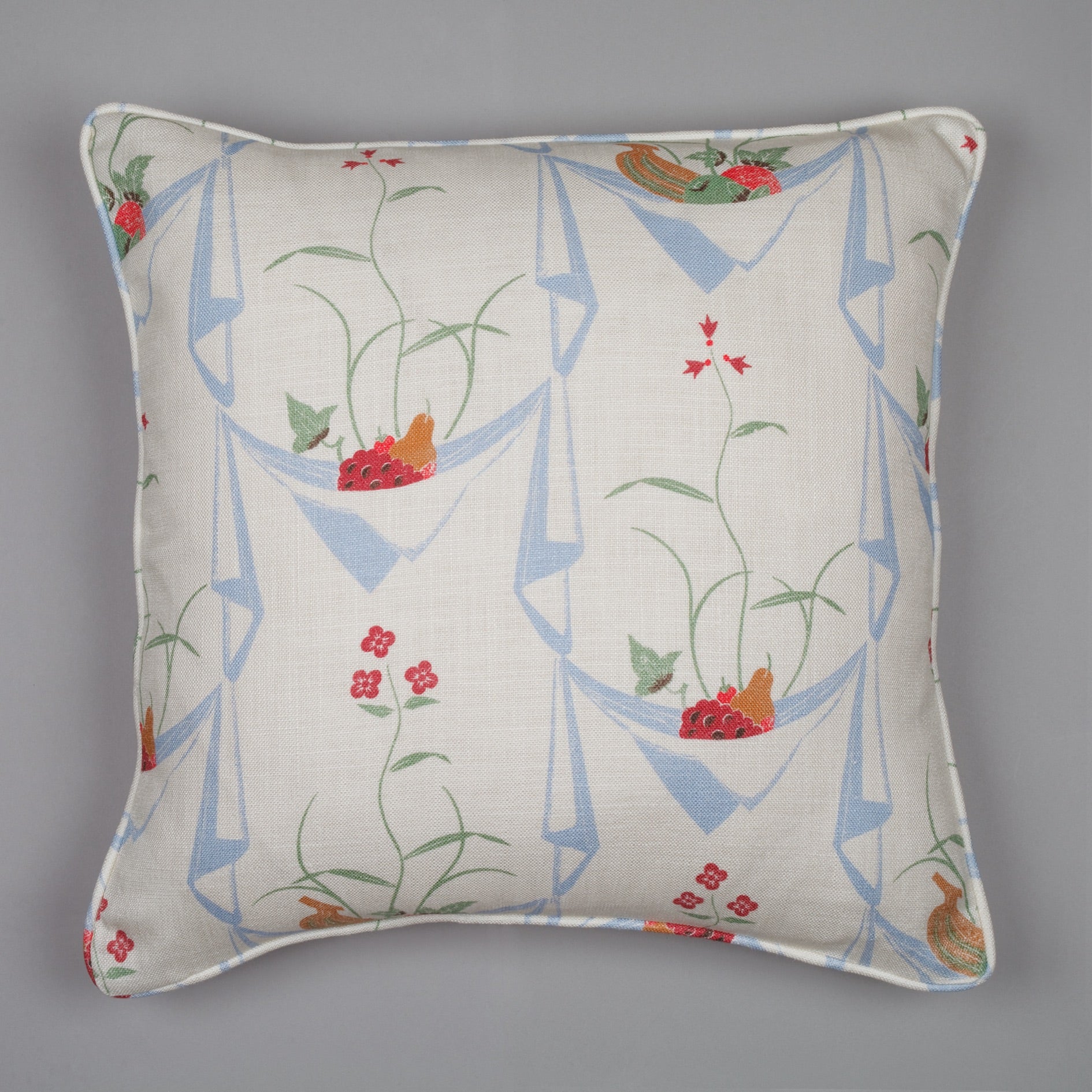 Napkin Fruit print cushion white wedgwood