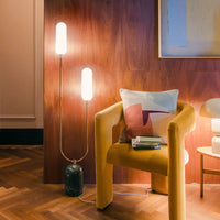 Olive Green Marble Curve Floor Lamp By Houseof