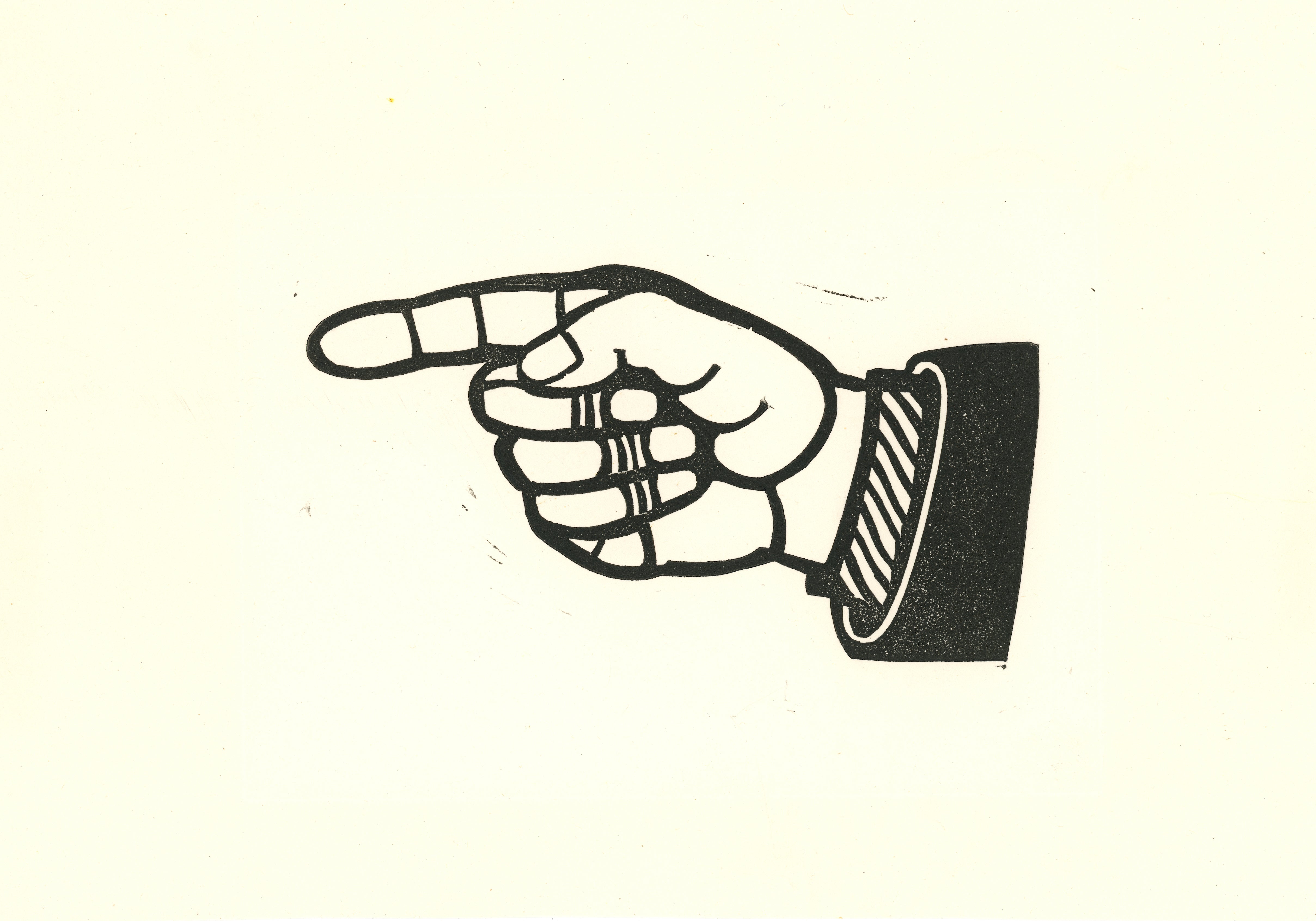 Edward Bawden Pointing Hand glicee print