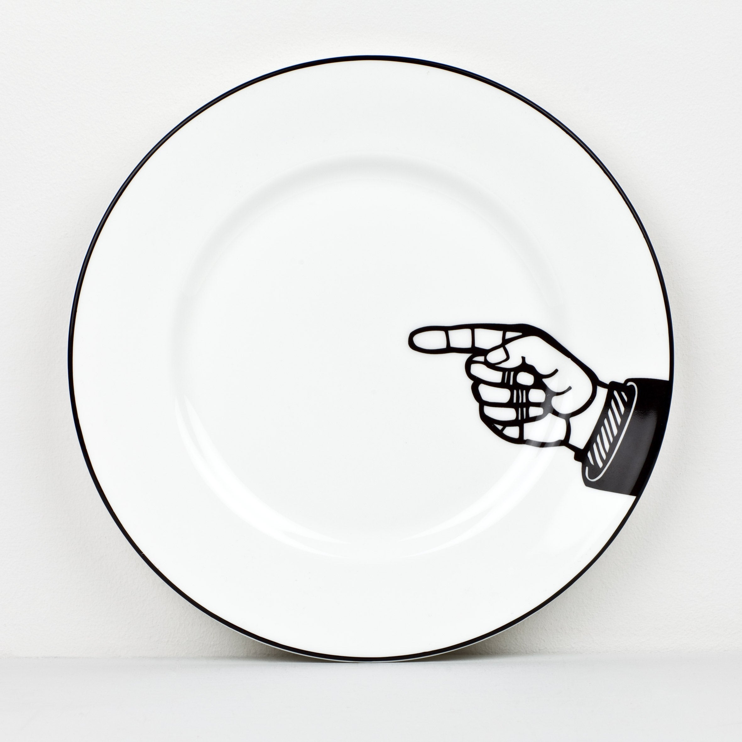 Pointing Hand 8&quot Tea Plate