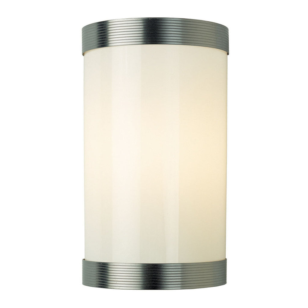 Reeded Wall Light Opal Glass - Polished Steel – Design My World