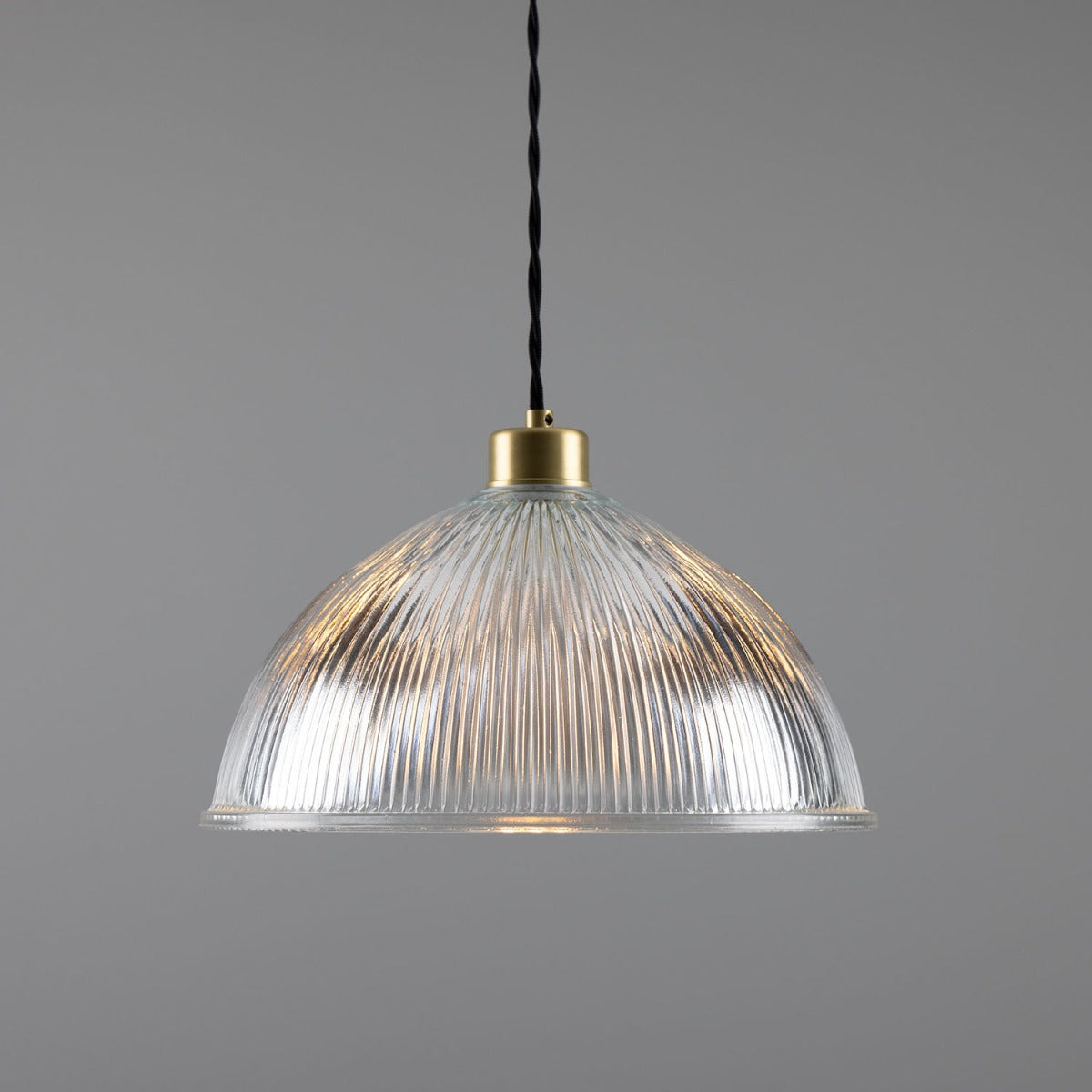 Nova Prismatic Glass Dome Pendant Light 30cm By Mullan Lighting.