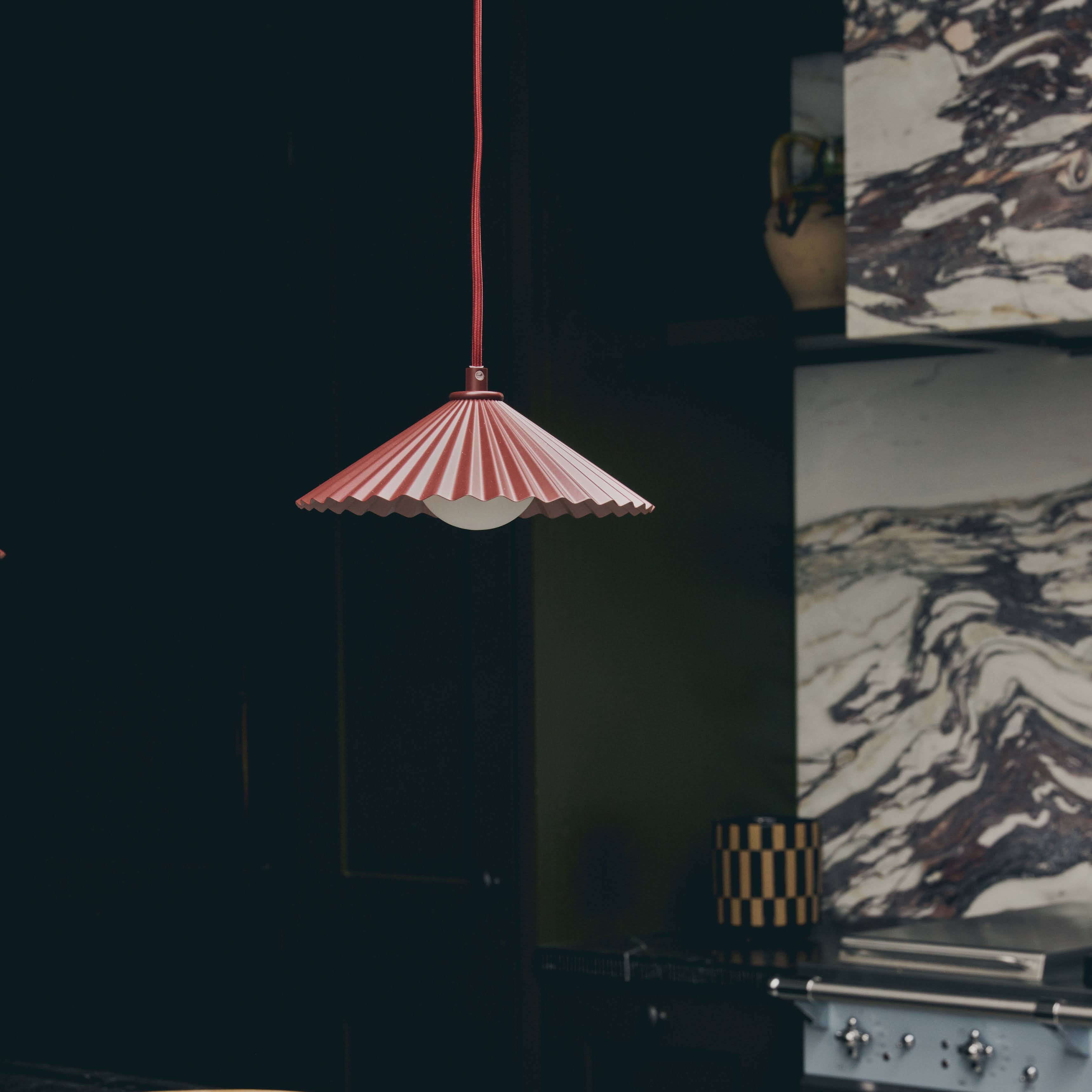 small pleat ceiling pendant