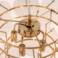 White Glass Disk Chandelier by houseof