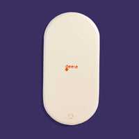 Zephyr capsule enamel tray with a split design in yellow and purple by Geese