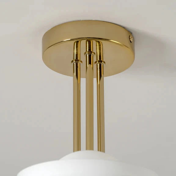 brass three light ceiling bowl pendant light 