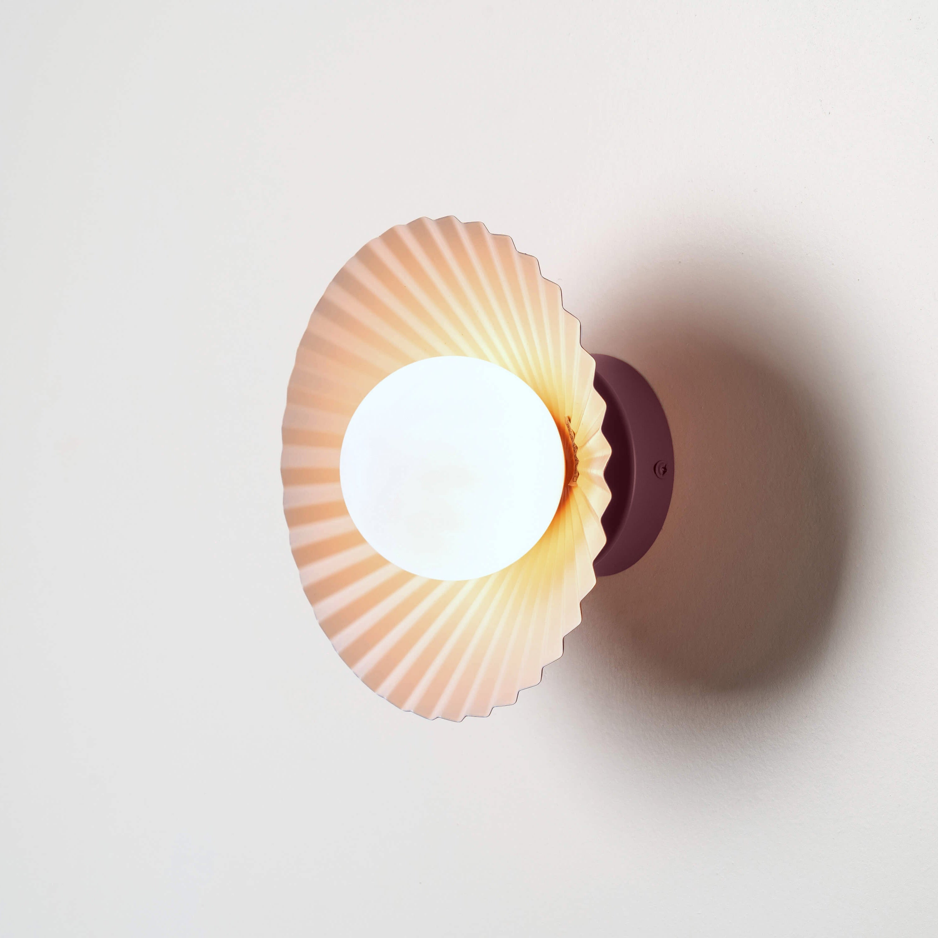 flush pleat wall light