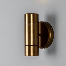Lana Up Down Brass Wall Sconce IP44 IP65 by Mullan Lighting in Antique Brass