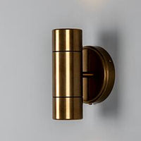 Lana Up Down Brass Wall Sconce IP44 IP65 by Mullan Lighting in Antique Brass