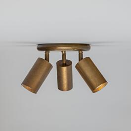 Evanston Three Light Directional Brass Ceiling Spotlight Antique Brass