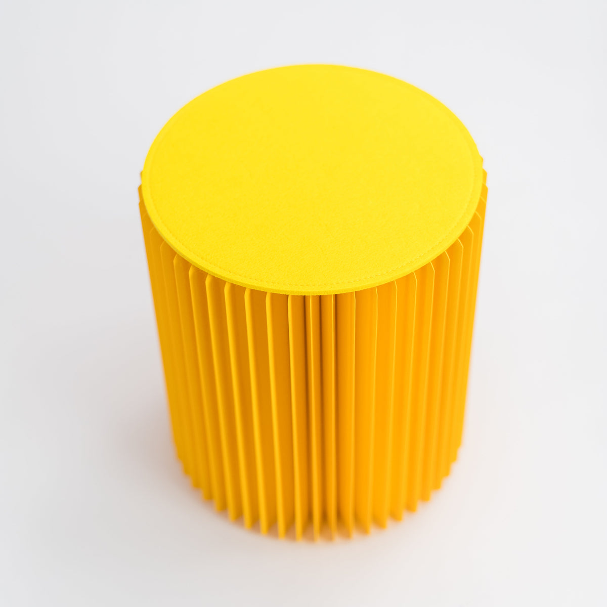 Concertina Paper Stool - Yellow