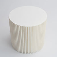 Foldable Circular Paper Table - White