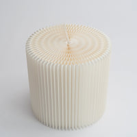 Foldable Circular Paper Table - White