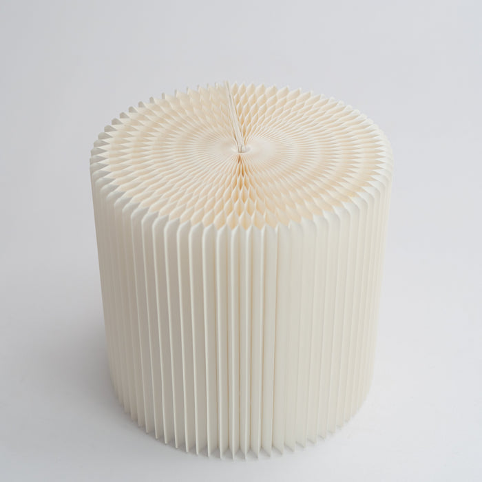 Foldable Circular Paper Table - White