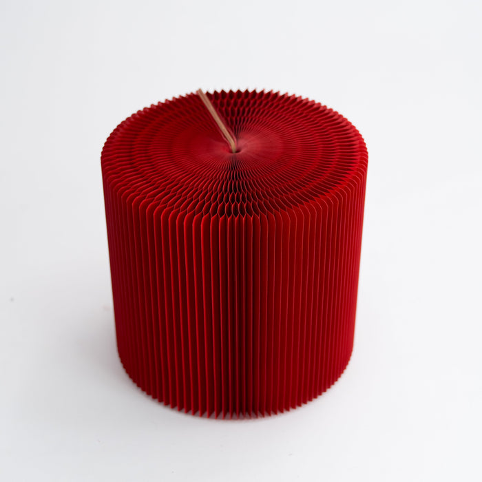 Foldable Circular Paper Table - Red