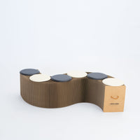 Foldable Paper Bench - Recycled