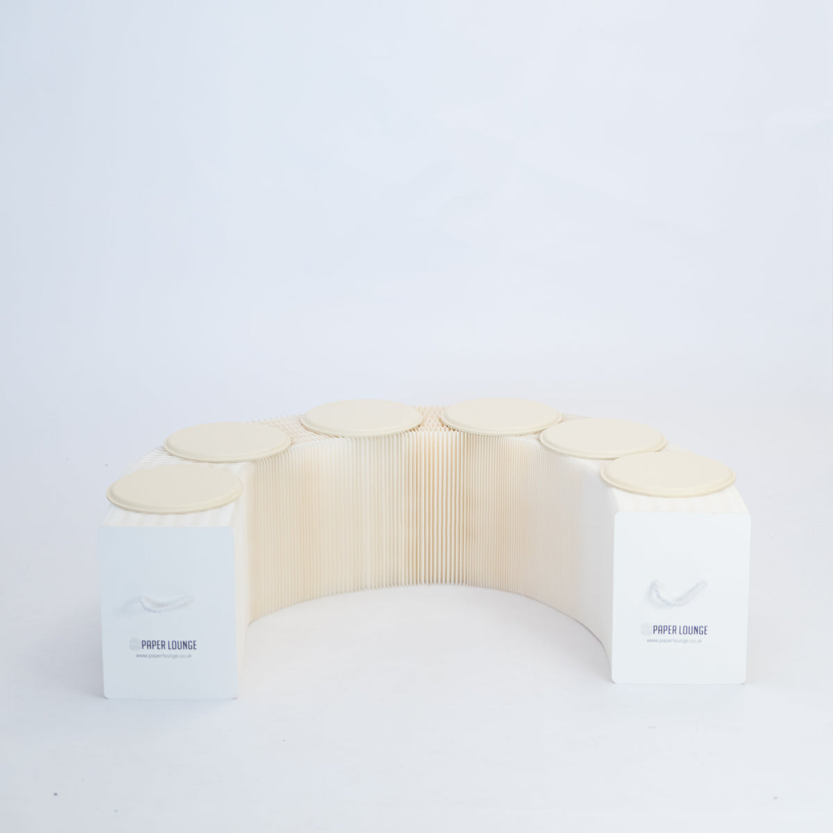 Foldable Paper Bench - White