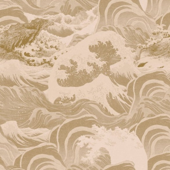 sea waves mind the gap wall paper taupe