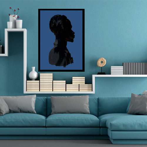 African Man Silhoette Wall Poster By Hershgold