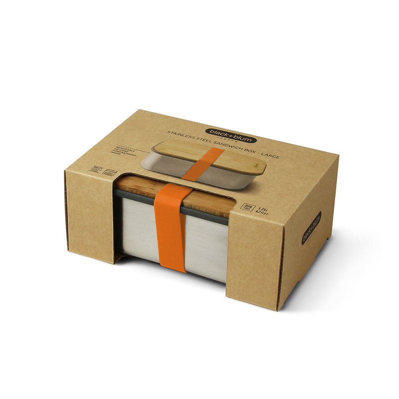 sandwich box large Black + Blum orange  with packaging 