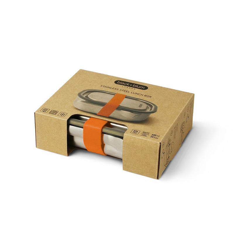 Lunch Box Stainless Steel by Black + Blum Orange in Packaging 