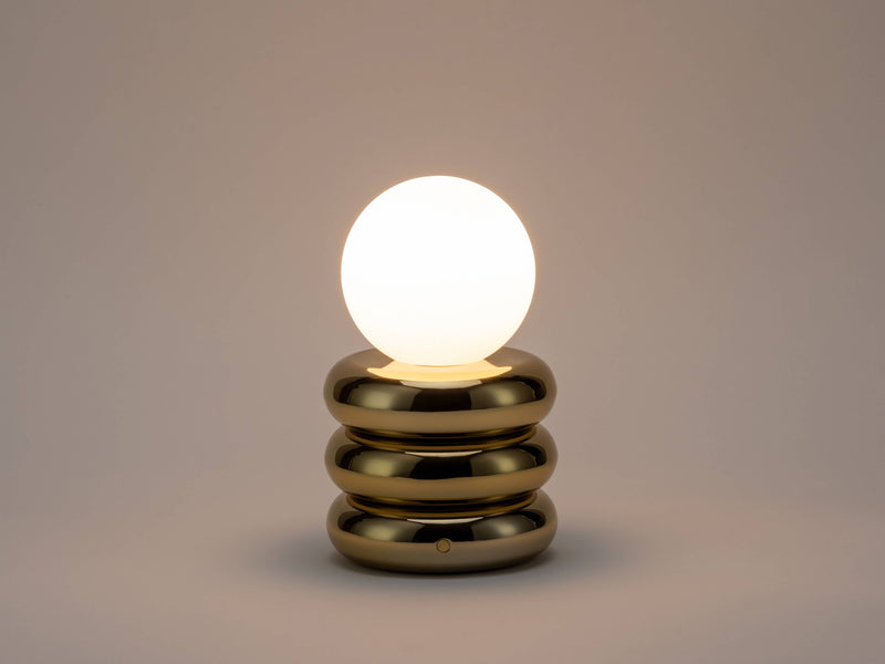 Glow Worm - Brass Rechargeable Table Lamp - Houeof.