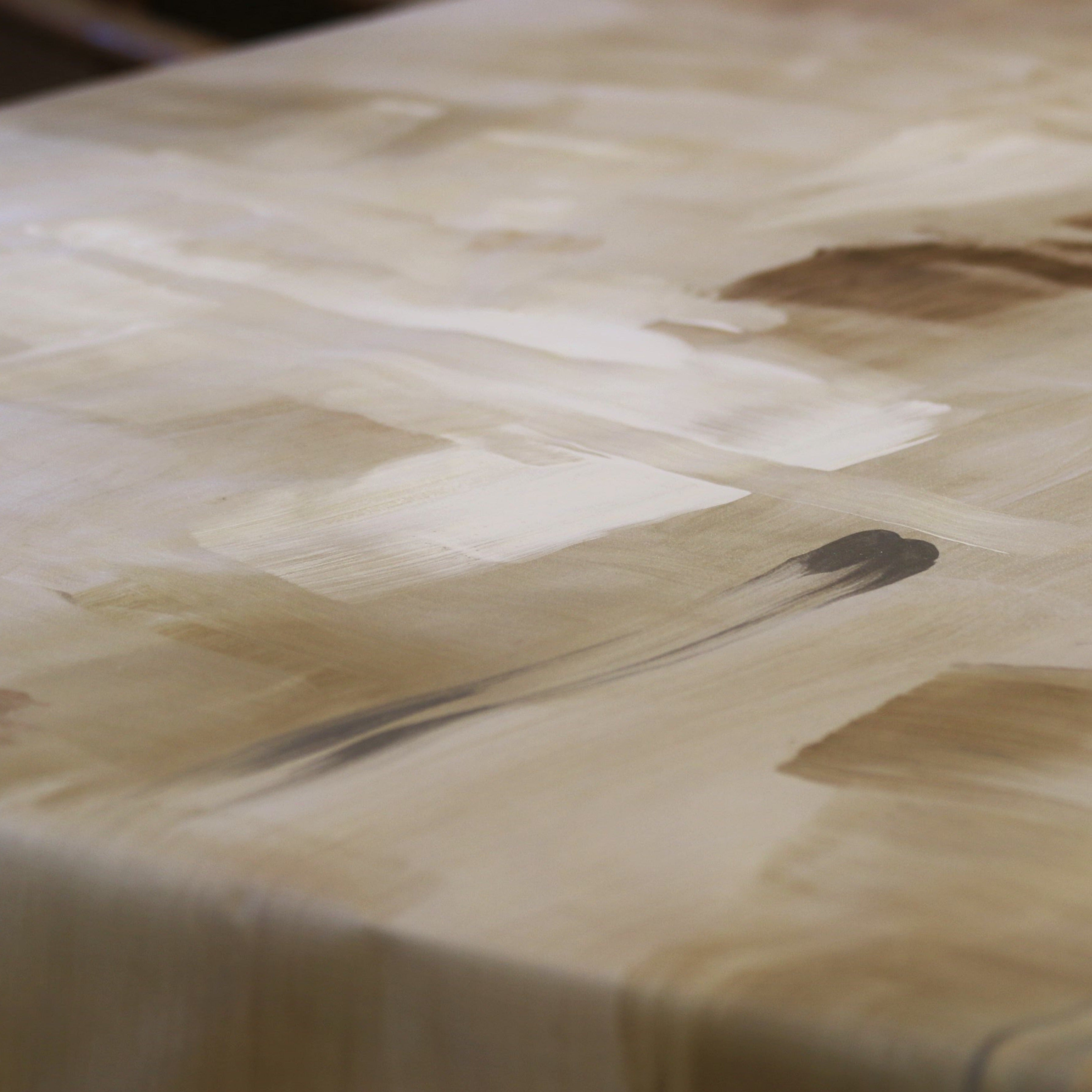 Edge Hand Painted Tablecloth Earthy Browns