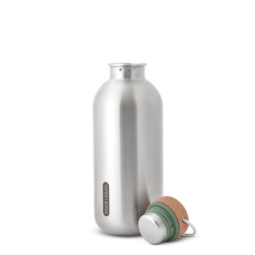 steel water bottle open olive black blum