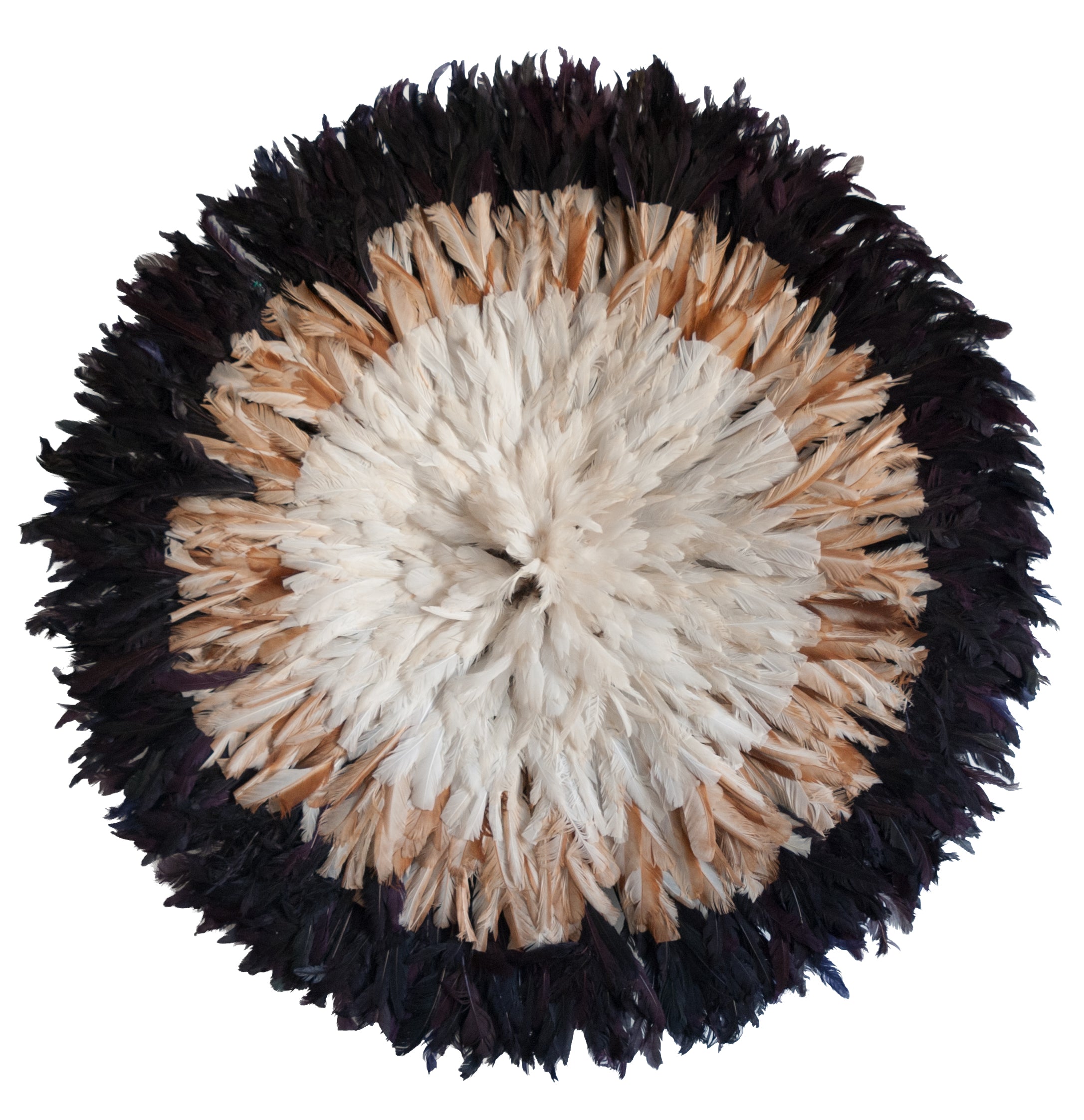 Juju Hat Black Natural Cream White Rings