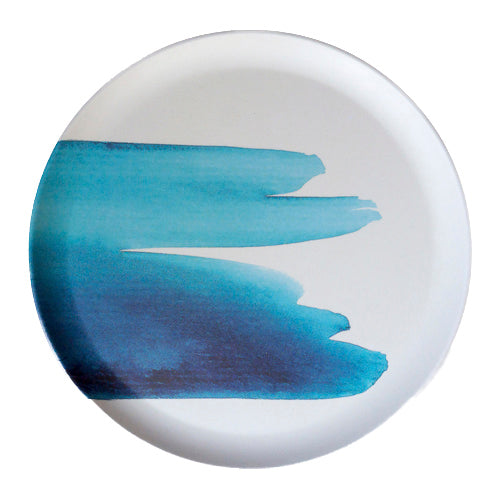 Emilie O'connor Blue Wave Bamboo Plate
