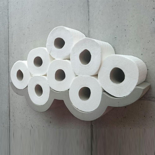 Cloud Concrete Toilet Paper Shelf Small