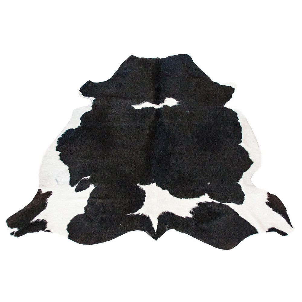 Cowhide Rug Black And White Solid