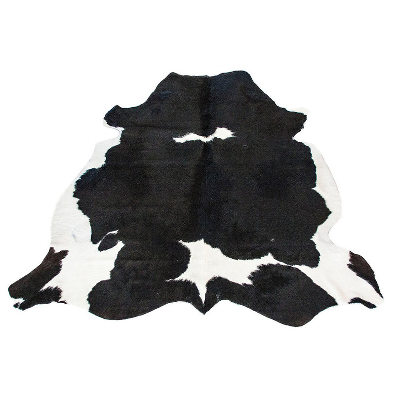 Cowhide Rug Black And White Solid