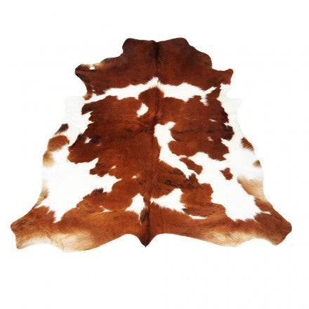 Cowhide Rug Coffee Brown And White-Small