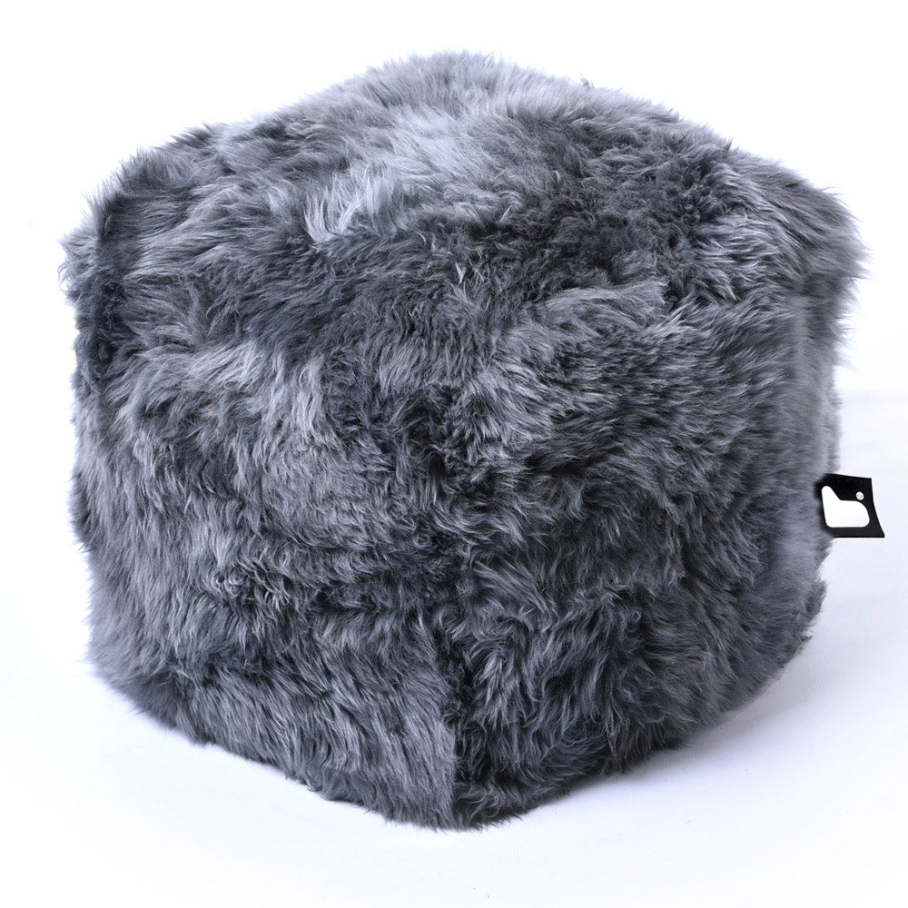 Extreme Lounging Fur B-box Pouf Grey