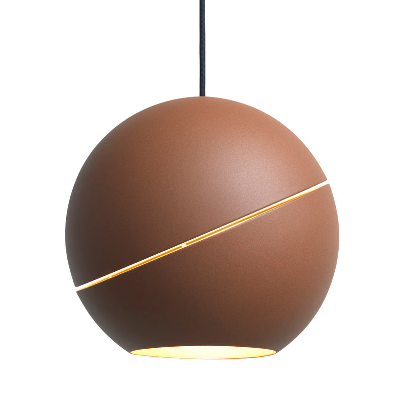 Frederik Roije Sliced Sphere Pendant Light Brown
