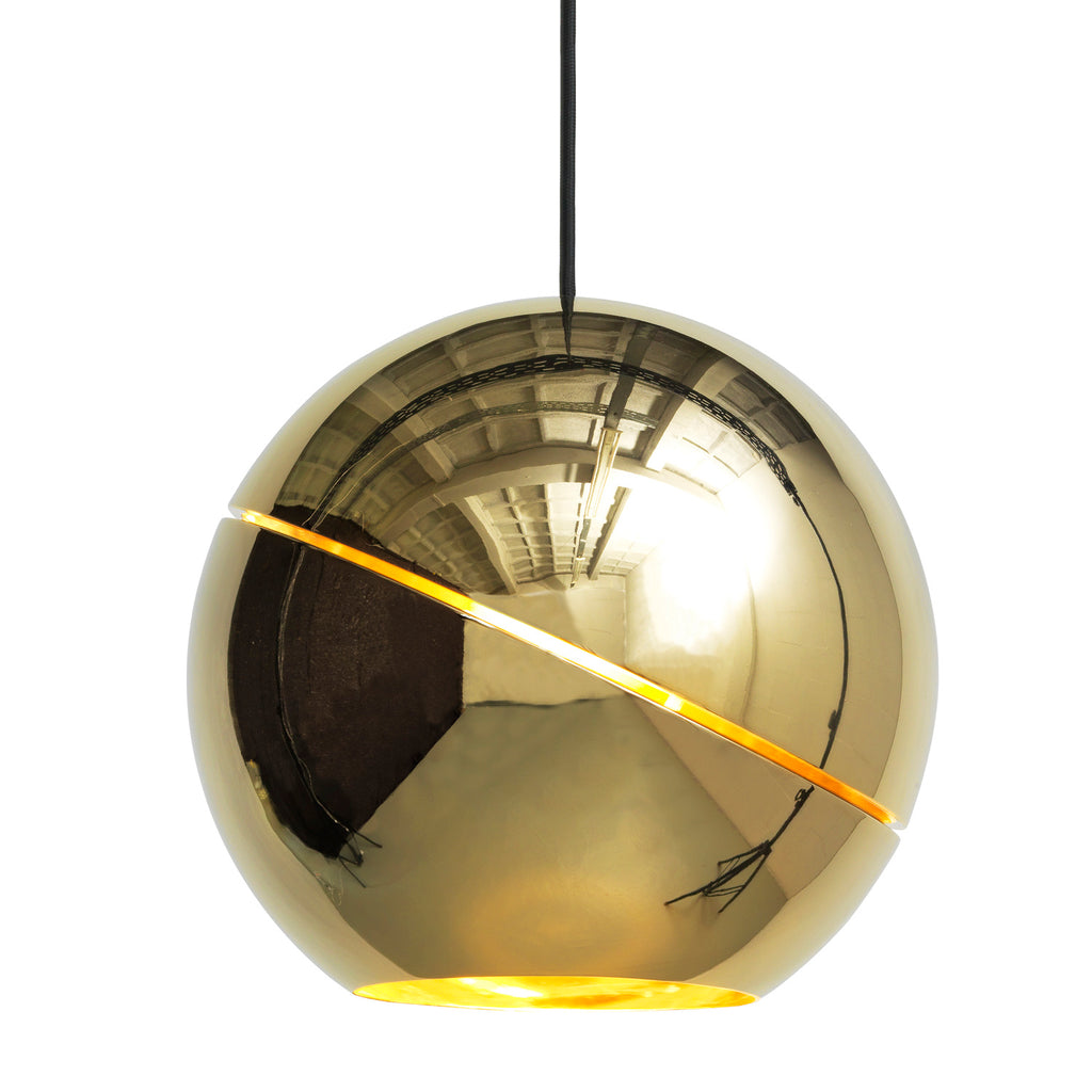 Frederik Roije Sliced Sphere Pendant Light Gold