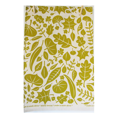 Skinny Laminx Leaves Tea Towel Gold