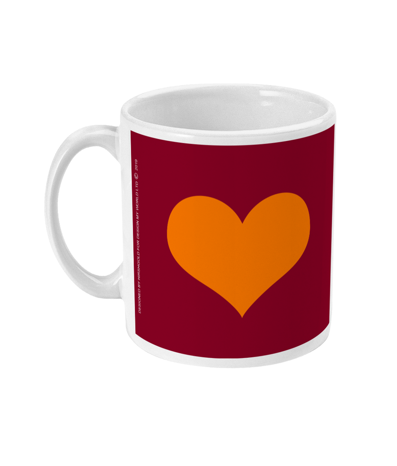 My Love Mug Red Wth Orange Heart
