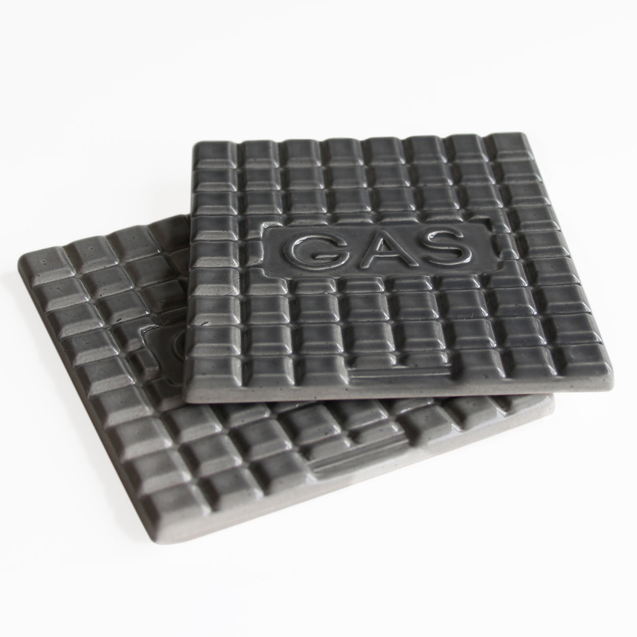 Manhole Coasters Dark Grey Gas